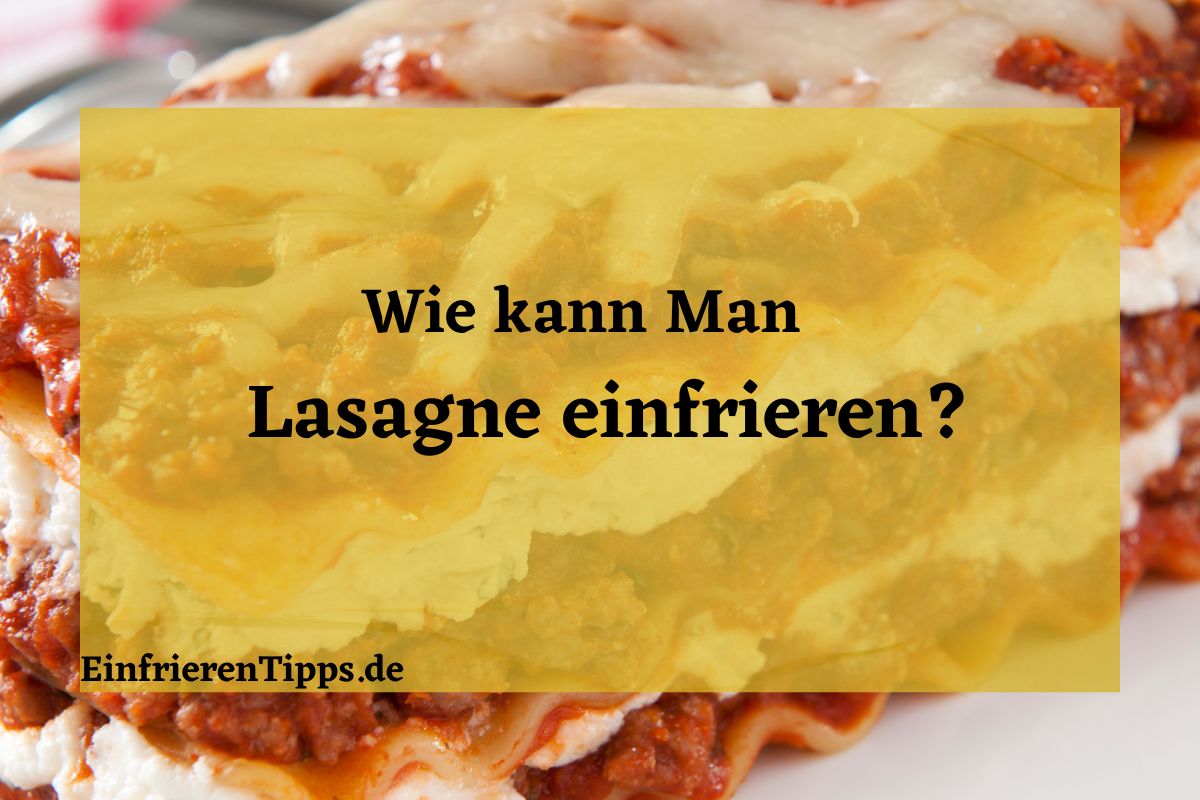 Kann man Lasagne einfrieren? So geht’s richtig Einfrieren Tipps