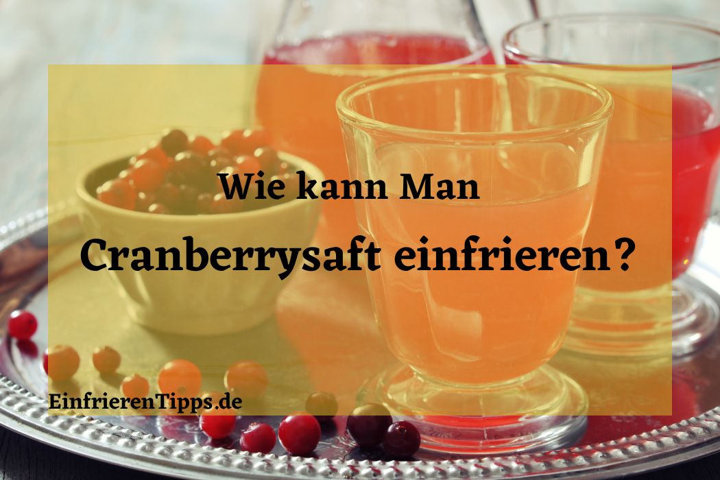 Kann man Cranberrysaft einfrieren? 🍹 So bleibt er lecker! Einfrieren Tipps