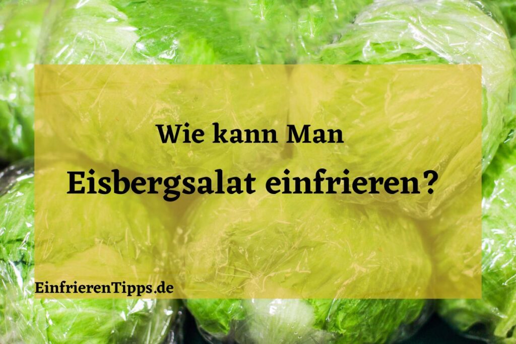 Eisbergsalat einfrieren: Tipps für die Lagerung 🥗📦 | Einfrieren Tipps